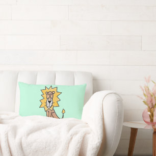 Coussin Rectangle dessin animé lion mignon enfants rétro safari jung