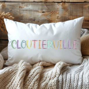 Coussin Rectangle Dessin coloré amusant Cloutierville Louisiane