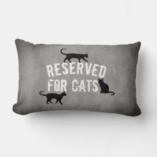 Coussin Rectangle dessin de chat mignon réservé aux chats gris en dé