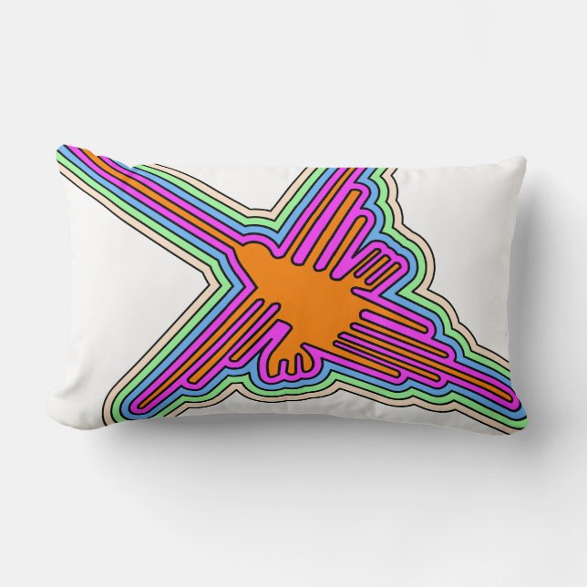 Coussin Rectangle Dessin de Nazca Hummingbird Pérou (Recto)