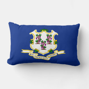 Coussin Rectangle Dessin du drapeau de l'État du Connecticut
