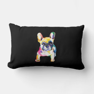 Coussin Rectangle Dessin Français Bulldog original aquarelle