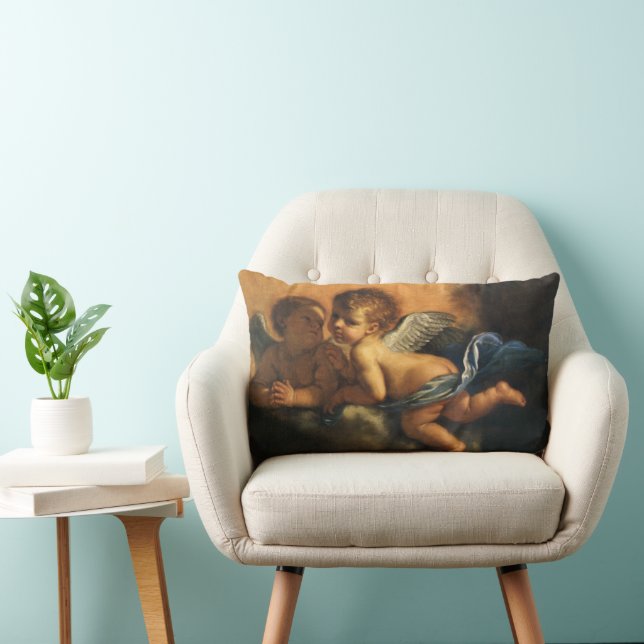 Coussin Rectangle Détail d'ange, Saints patrons de Modène par Guerci (Chaise)