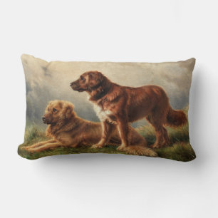 Coussin Rectangle Deux chiens vigilants