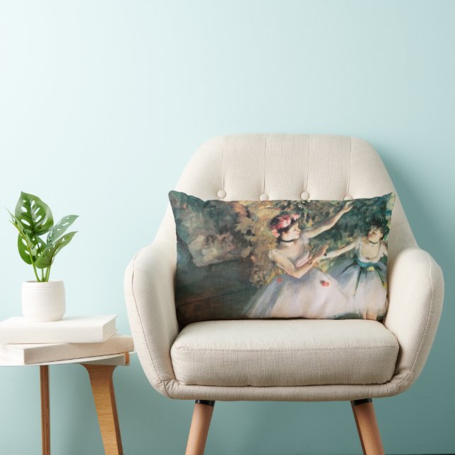 Coussin Rectangle Deux danseuses sur une scène par Edgar Degas, Art  (Chaise)