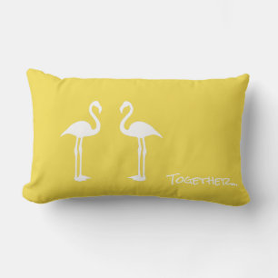 Coussin Rectangle Deux Oiseaux Flamants roses Ensemble Jettent De L'