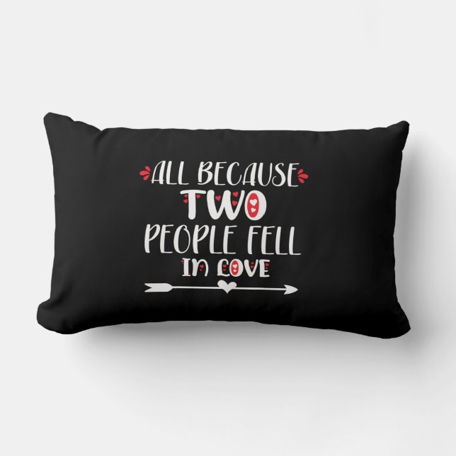 Coussin Rectangle Deux Personnes Se Sentent Amoureuses (Recto)