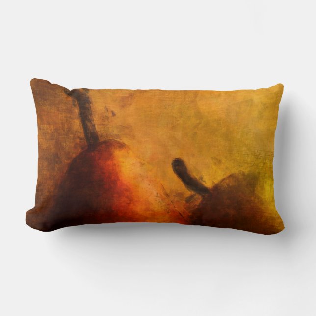 Coussin Rectangle Deux poires rides style Art du monde ancien (Recto)