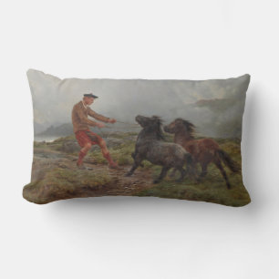 Coussin Rectangle Deux Ponts Shetland dans un paysage de Highlands