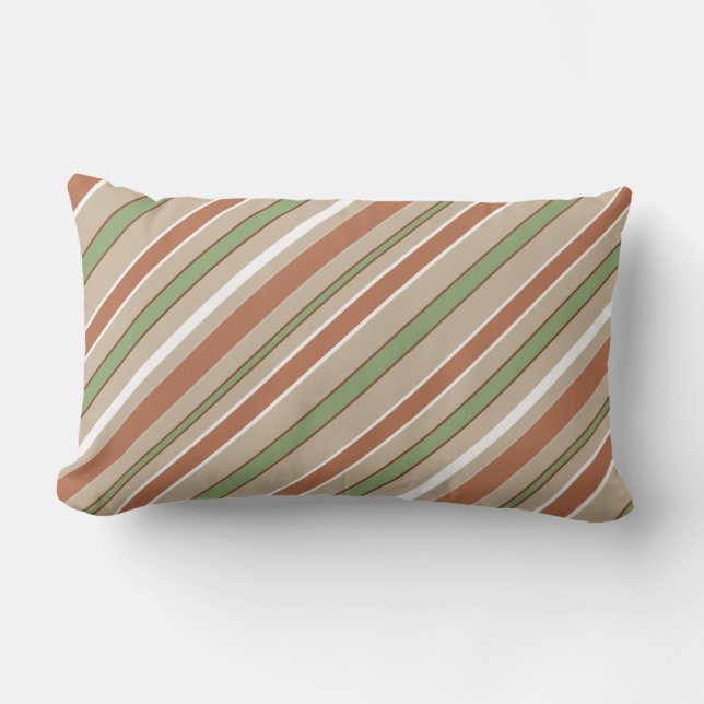 Coussin Rectangle Diagonales géométriques avec n'importe quelle coul (Recto)