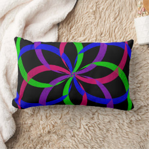 Coussin Rectangle Diagramme géométrique 8 multicolore