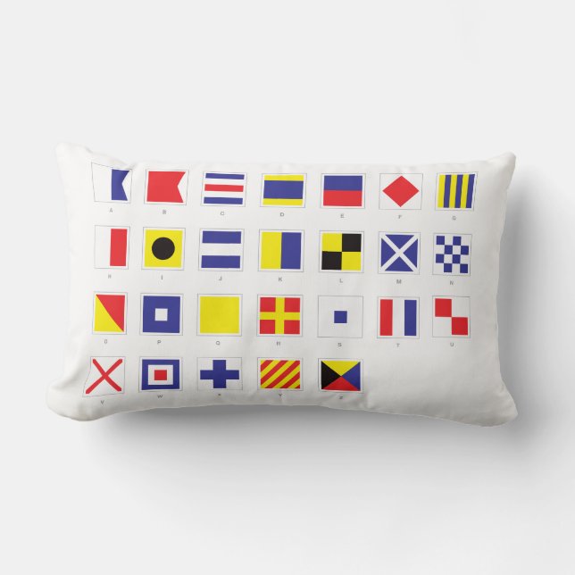 Coussin Rectangle Diagramme nautique de drapeau (Recto)
