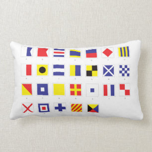 Coussin Rectangle Diagramme nautique de drapeau