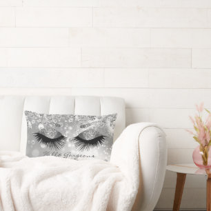 Coussin Rectangle Diamant et Argent Eyelash / Brows - Bonjour magnif