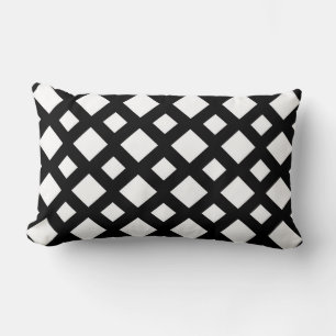 Coussin Rectangle Diamants blancs sur noir