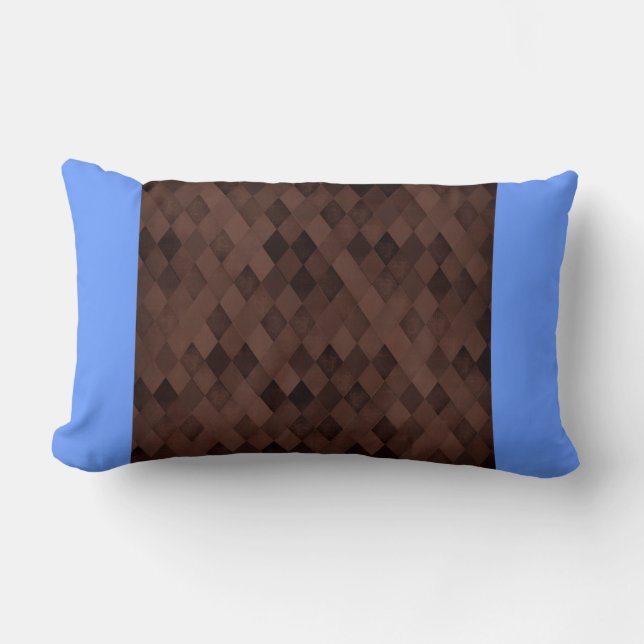 Coussin Rectangle Diamants Brown au chocolat (Recto)