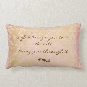 Coussin Rectangle Dieu et carreau de citation de foi