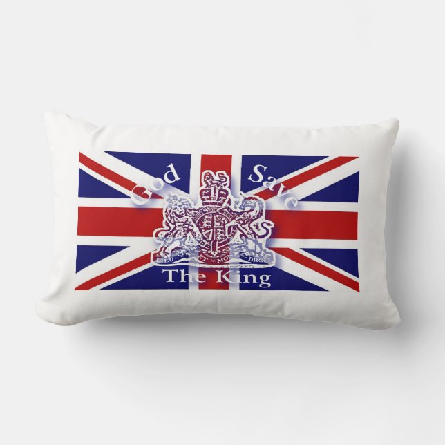 Coussin Rectangle Dieu sauve le roi Tee - shirt commémoratif (Recto)