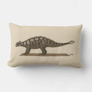 Coussin Rectangle Dinosaure crétacé Ankylosaurus