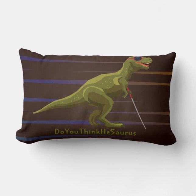 Coussin Rectangle Dinosaure Vert (Recto)