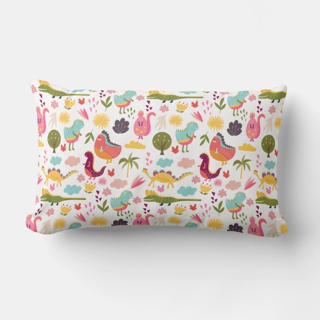 Coussin Rectangle Dinosaures (Recto)