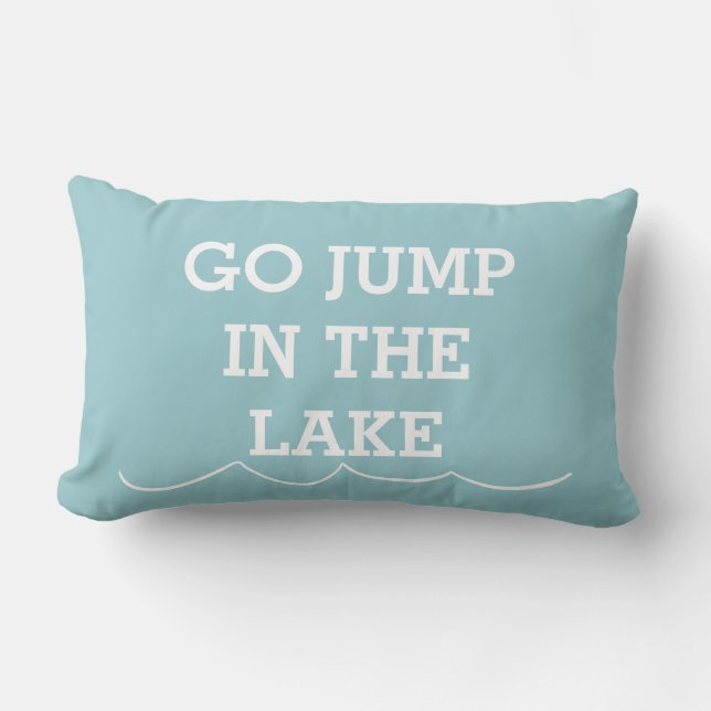 Coussin Rectangle Disparaissent le saut dans le lac (Recto)
