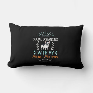 Coussin Rectangle Distances sociales French Bulldog Lover cadeau