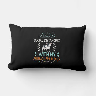 Coussin Rectangle Distances sociales French Bulldog Lover cadeau