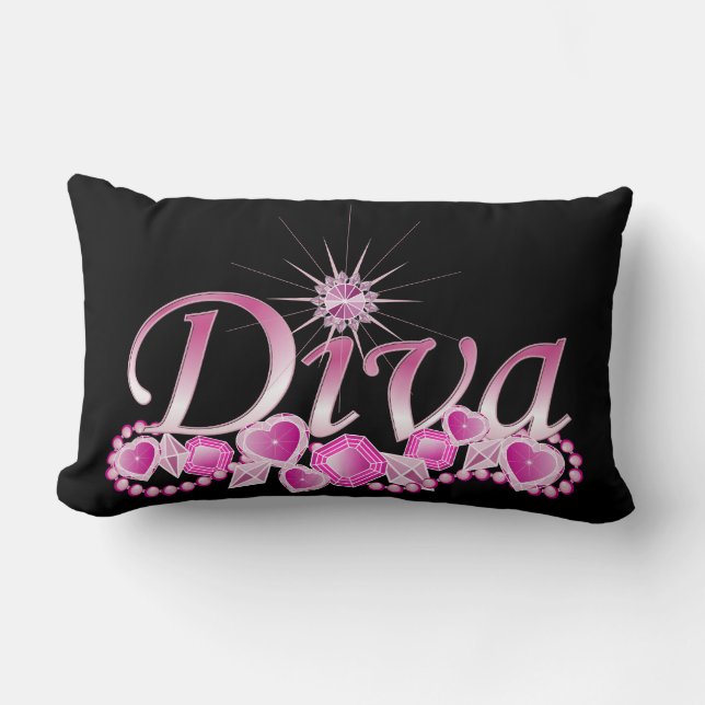 Coussin Rectangle Diva Bling (Recto)