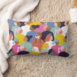Coussin Rectangle Diversité des femmes - Femmes de différentes ethni