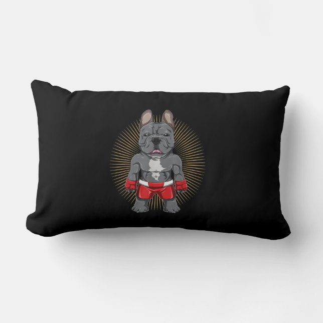 Coussin Rectangle Dog Lover | Brave French Bulldog (Recto)