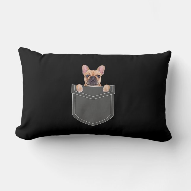 Coussin Rectangle Dogs Lovers | French Bulldog In My Pocket (Recto)