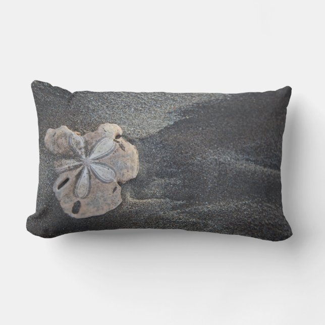 Coussin Rectangle Dollar des sables sur le sable (Recto)
