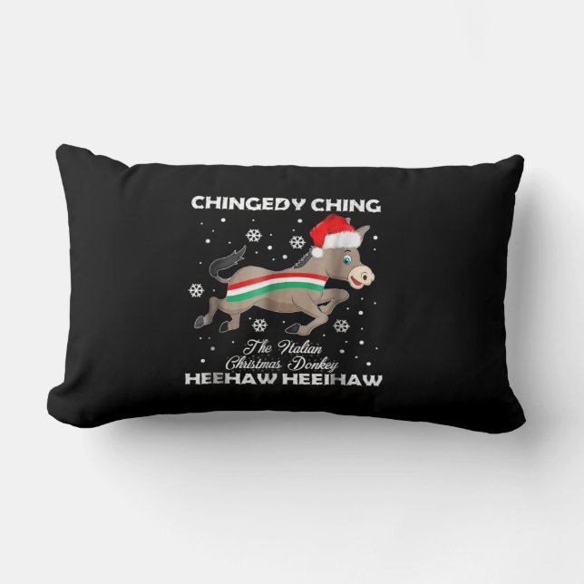 Coussin Rectangle Donkey Lover Venin | Happy Donkey Merry Christmas (Recto)