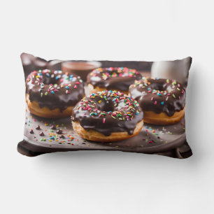 Coussin Rectangle Donuts au Chocolat