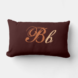 Coussin Rectangle Double B Monogramme en Brown et beige