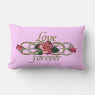 Coussin Rectangle Double Infinité - Amour Rose pour toujours