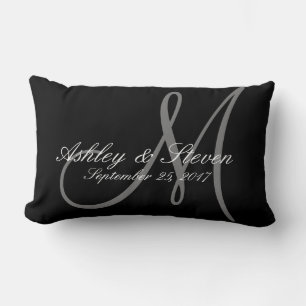 Coussin Rectangle Doublure Rustique Personnalisée Look Monogramme Lu