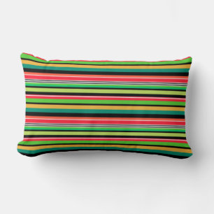 Coussin Rectangle Douces rayures colorées