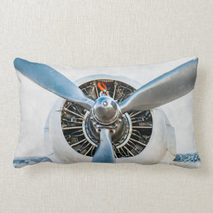 Coussin Rectangle Douglas DC-3 Aircraft. Hélice