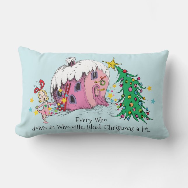 Coussin Rectangle Dr. Seuss | Tous les Qui de Qui-Ville, aimaient No (Recto)