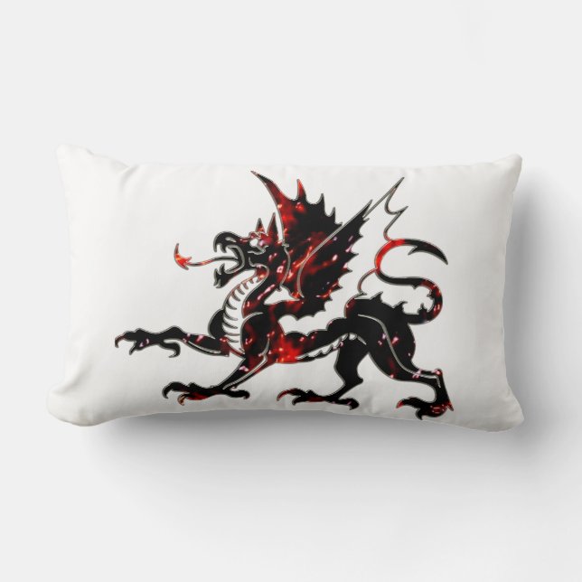 Coussin Rectangle Dragon de feu (Recto)