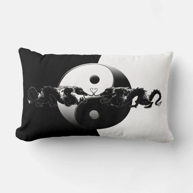 Coussin Rectangle Dragons de Yin Yang (Recto)