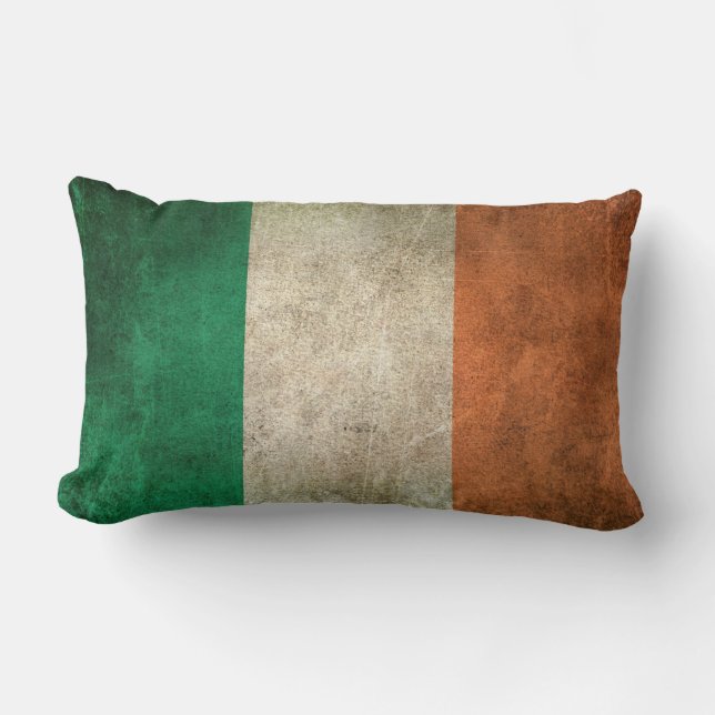 Coussin Rectangle Drapeau affligé par cru de l'Irlande (Recto)