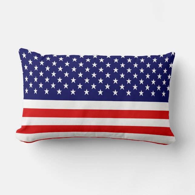 Coussin Rectangle Drapeau Américain Cool Patriotique (Recto)