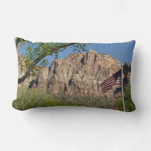 Coussin Rectangle Drapeau américain dans le parc national de Zion I