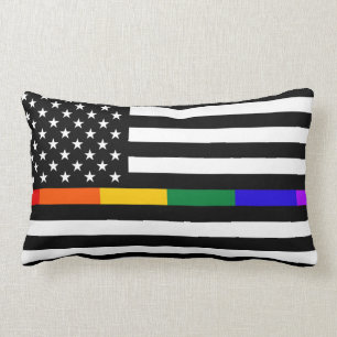Coussin Rectangle Drapeau américain LGBTQ
