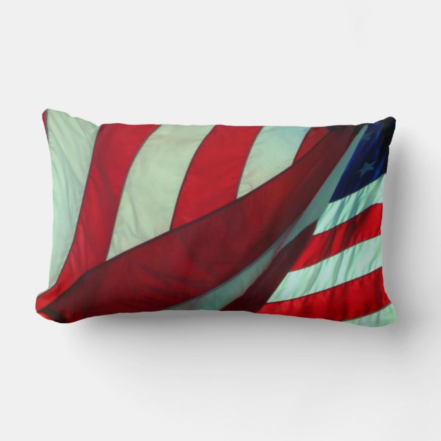 Coussin Rectangle Drapeau américain patriotique Lumbar Accent Coussi (Recto)