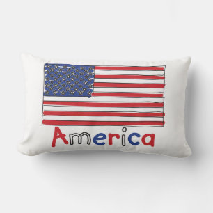 Coussin Rectangle Drapeau américain pour enfants