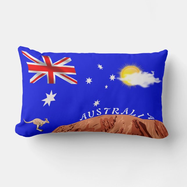 Coussin Rectangle Drapeau australien (Recto)
